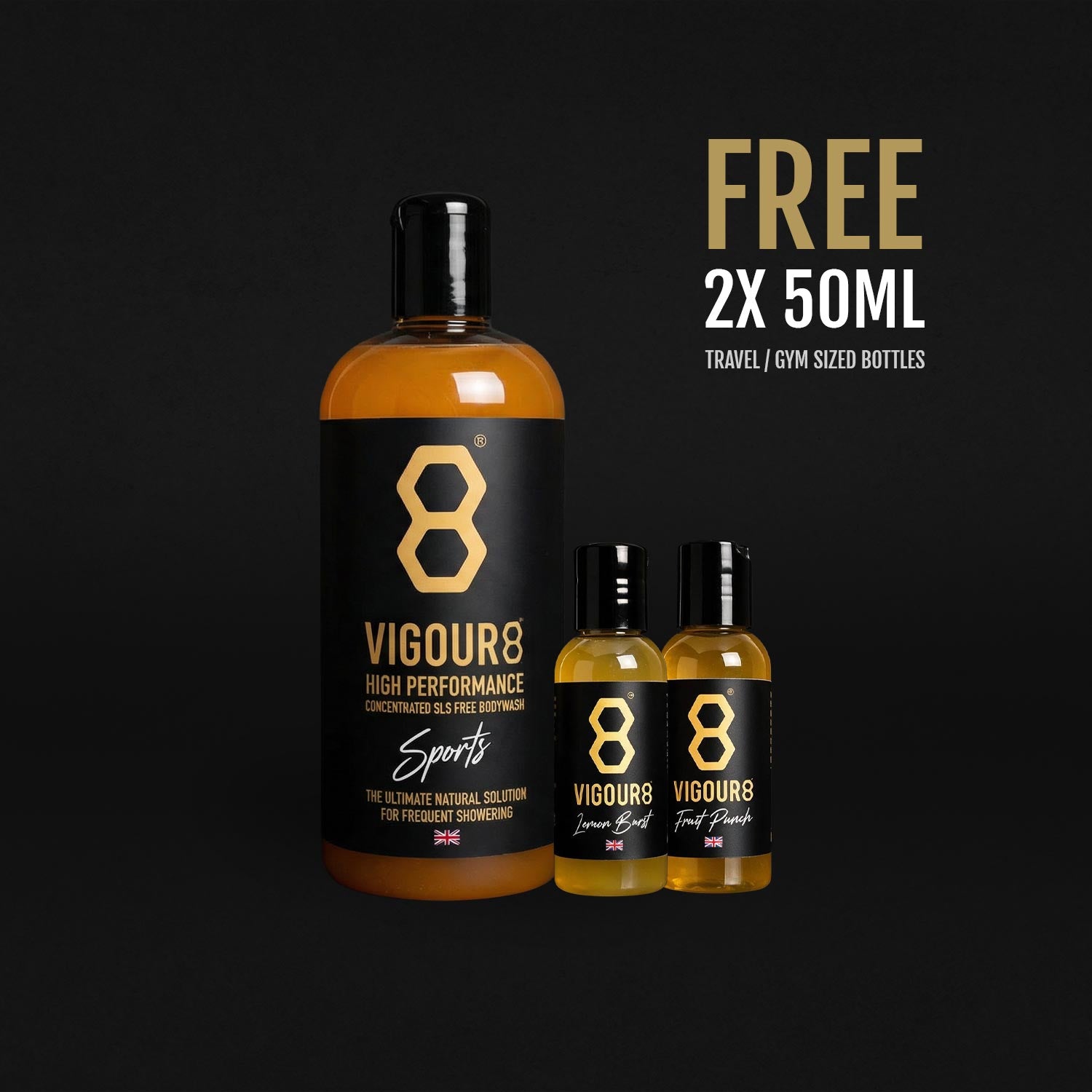 VIGOUR8 SPORTS, SLS FREE LUXURY BODYWASH