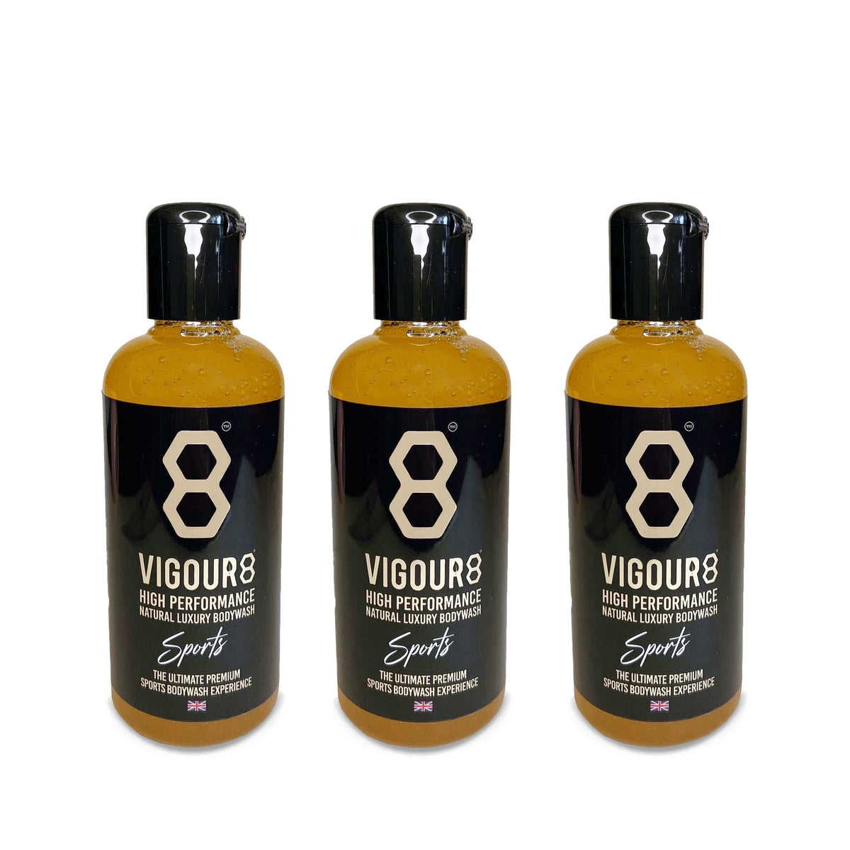 VIGOUR8 SPORTS PREMIUM BODY WASH 3 PACK (3 X 250ML)