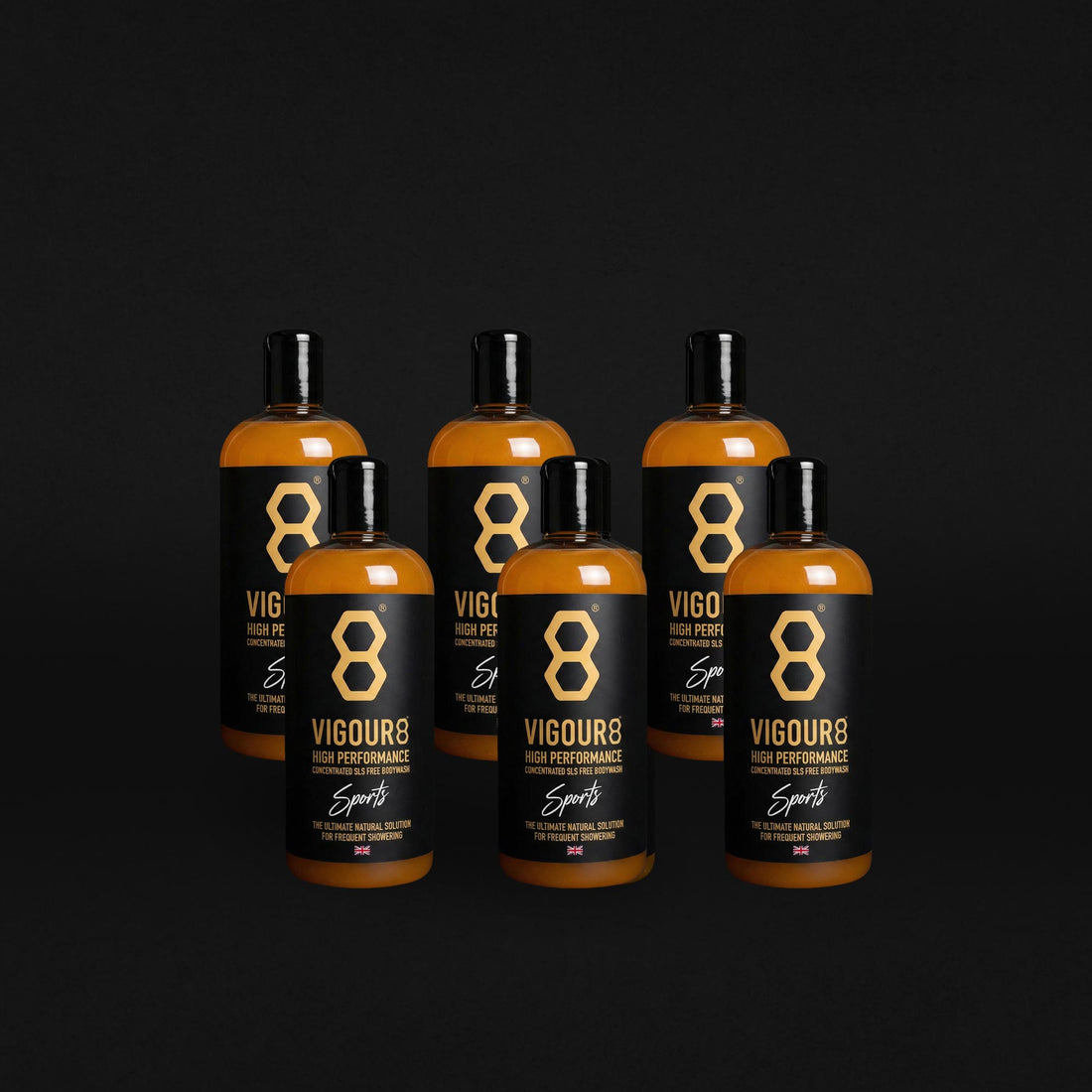 SIX PACK BUNDLE | VIGOUR8 SPORTS SLS FREE LUXURY BODYWASH