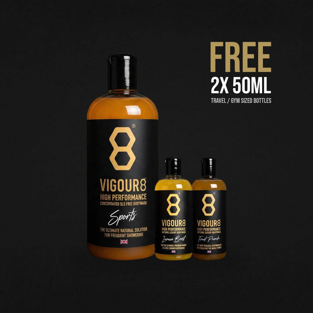 VIGOUR8 SPORTS, SLS FREE LUXURY BODYWASH